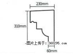产品分解图型 - 檐口线，型号：SX311-YK-3，规格：230x310mm(3) - 崇左三象EPS建材 chongzuo.sx311.cc